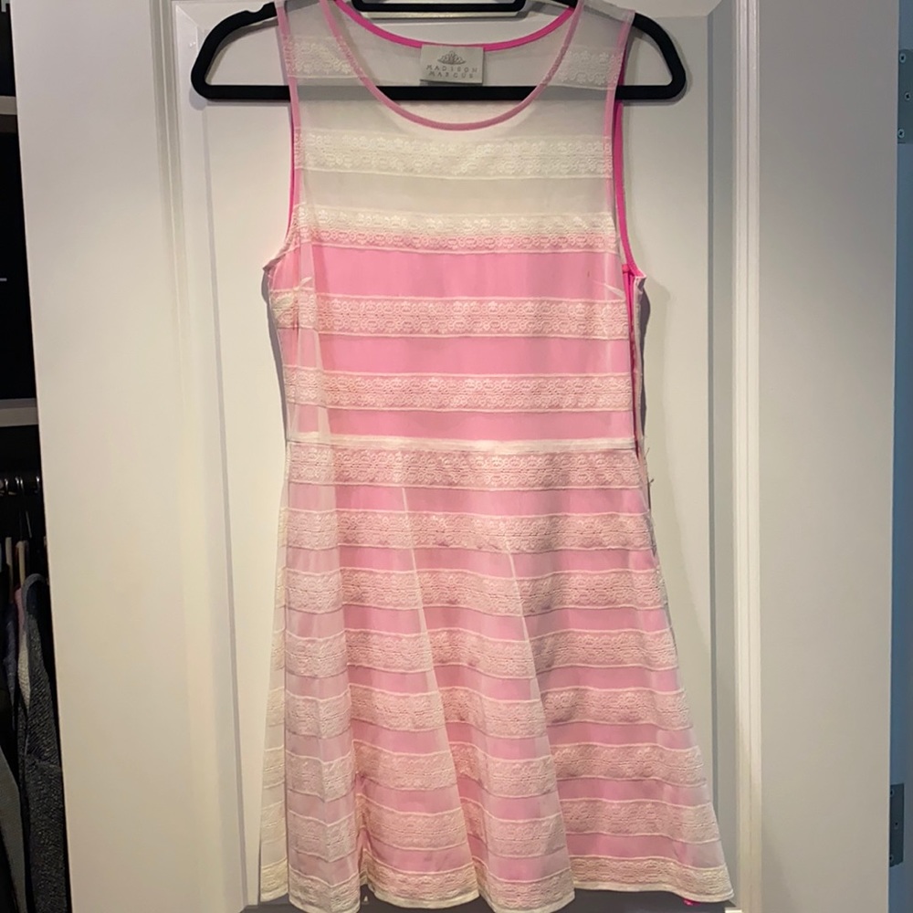 Madison Marcus lace mini dress